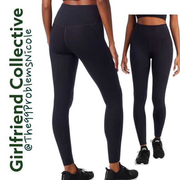 Girlfriend Collective Black Compressive High-Rise Legging - Picture 1 of 8